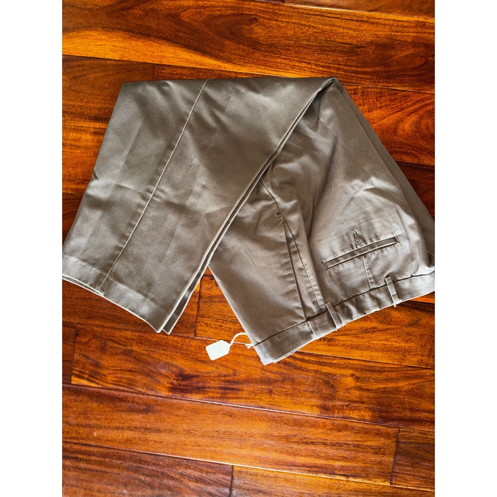 Quagga Trousers Mens 36x24 Taupe Excellent Flat‎ Front Straight Leg Twill Pants